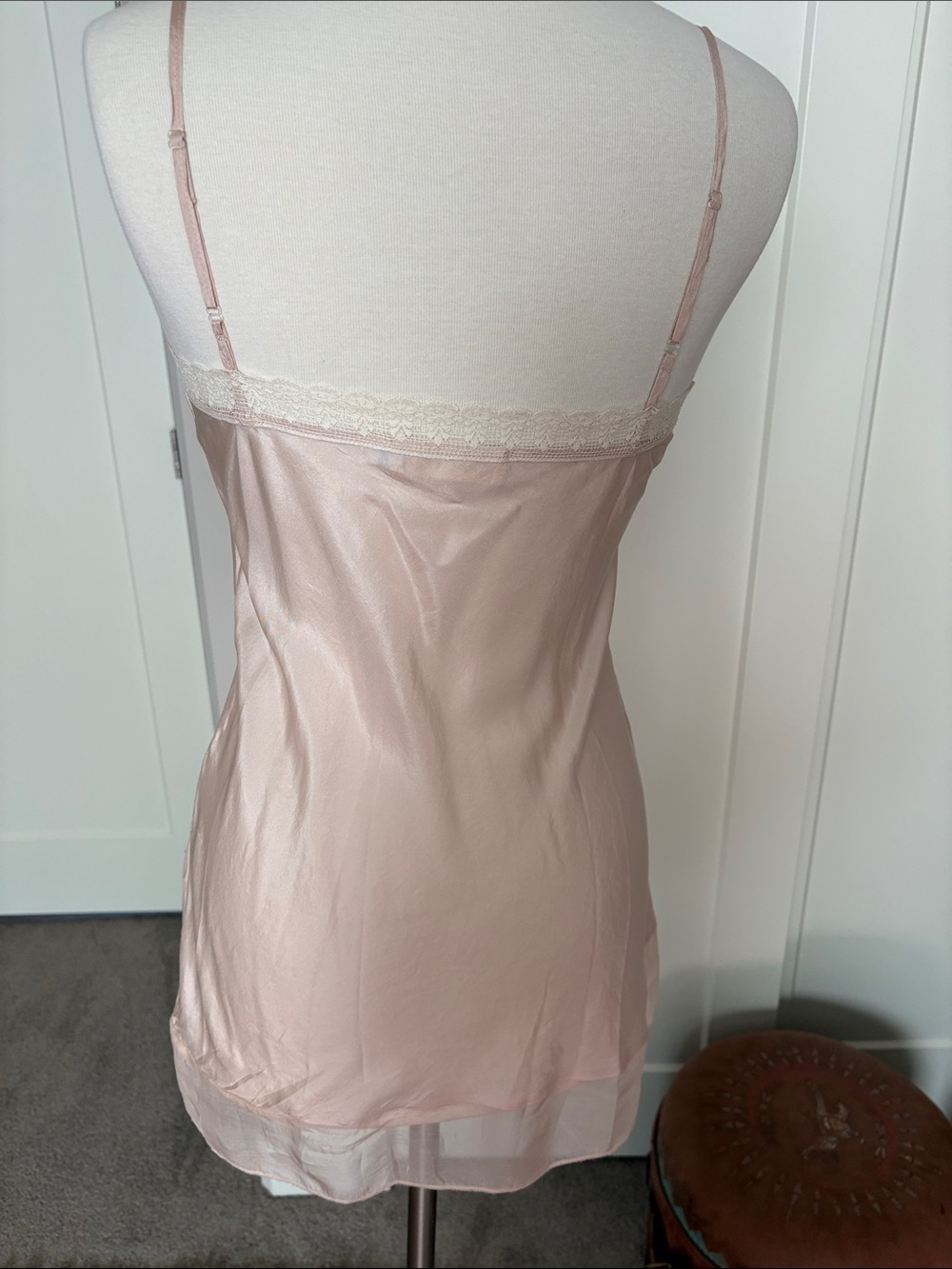 For Love & Liberty silk Blush Pink Lace-Trim Slip/cami. Perfect! - Picture 4 of 6